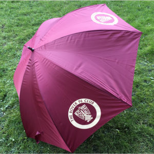 Club Umbrella in Burgundy/Cream